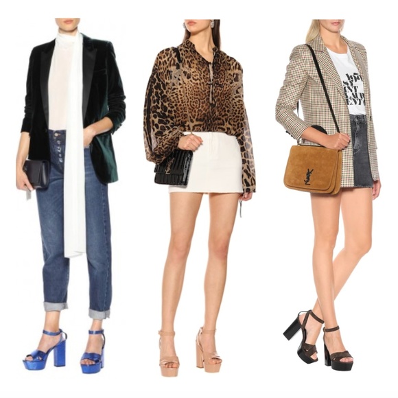 SOLD Saint Laurent Bronze/Gold Leather Platforms - Picture 5 of 8